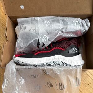 Under Armour Red and Black Curry 3ZL 24 Men’s Sneakers